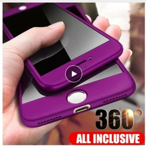 M - COVER PROTEZIONE 360° CUSTODIA + VETRO IPHONE CASE 5 6 7 8 PLUS X XS MAX XR - Picture 1 of 17