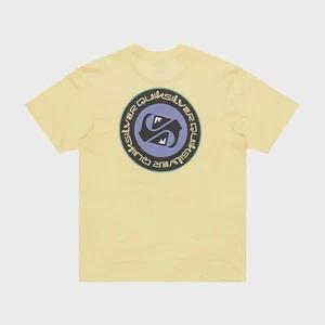 QUIKSILVER - Mens Circle Back T-Shirt - Popcorn - Casual Short Sleeve Tee - Picture 1 of 2