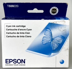Epson Light Cyan Tinte versiegelt Original T559520 RX600 Licht Cyan Tinte Verwendbar bis Neu im Karton - Bild 1 von 5