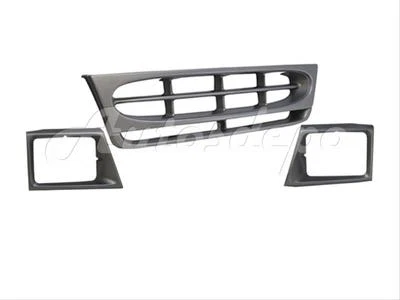 PARA FURGONETA ECONOMOLINE 1997-2002 REJILLA HAZ SELLADO FARO PUERTA BISEL PLATA 3 PIEZAS Foto 1 de 4