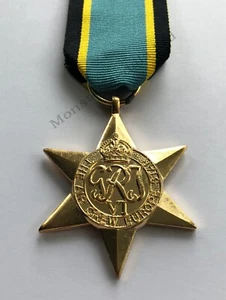 WW2 Air Crew Europe Star Replacement Copy  Full Size Medal with Mounting Options - Picture 1 of 1