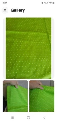 Vnt Sewing Fabric Joanns Lime Green White Mini Polka Dots 1.2ydx45" Cotton - Image 1 of 2