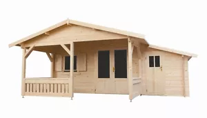Gartenhaus Modell 5x4+3Z, 540x440+300cm und Anbau, Ferienhaus - Bild 1 von 9