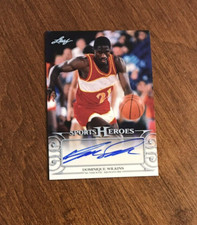Dominique Wilkins 2016 Leaf Sports Heroes Auto BA-DW1 Atlanta Hawks HOF