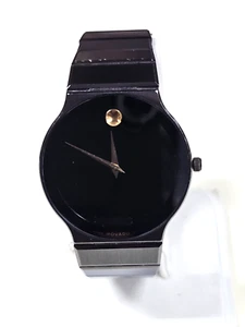 Designer Movado 84-40-880A Ceramic Unisex Quartz Watch 32mm - Picture 1 of 9