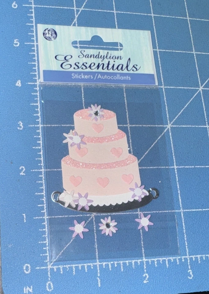 Nuevo en Paquete Sandylion Essentials Pegatinas 3D 2004 Pastel Rosa Foto 1 de 2