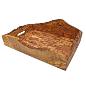 Serviertablett - Tablett rustikal zum Servieren 44 x 30 cm aus OLIVENHOLZ Holz - Bild 1 von 3