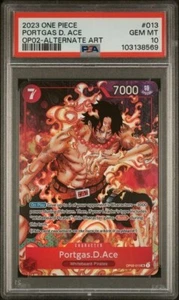 One Piece TCG OP02-013 Portgas D.Ace SR Alternate Art PSA 10 Gem Mint - Picture 1 of 2