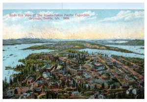 Alaskan-Yukon Pacific Exposition birds eye view SEATTLE, WA - Postcard - Picture 1 of 2