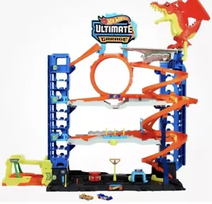 Hot Wheels City Ultimate Garage Spielset mit 2 Druckguss Autos Aufbewahrung für 50+ Auto - Bild 1 von 2