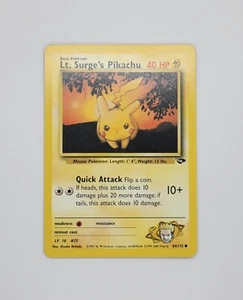 Set of 1 Pokemon - Lt. Surge's Pikachu 84/132 (LP) - Gym Challenge - Picture 1 of 3