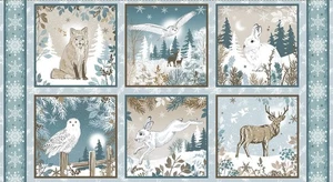 Tela de algodón panel de vida silvestre Winter Whispers 24" - Imagen 1 de 2