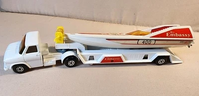 Matchbox Lesney Superkings K-27 Miss Embassy Power Boat With Transporter Truck - Image 1 of 4