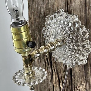 Vintage Lighting Electric Wall Sconce Crystal Beaded Glass Lamp Gold Tone Refurb - Picture 1 of 12