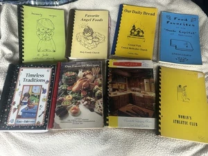 Church cookbooks lot of 8 farm & dairy ohio nebraska local recipes - Picture 1 of 9