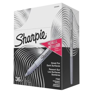 Metallic Permanent Markers, Fine Point, Metallic Silver, 36 Count - Bild 1 von 7