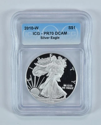 American Silver Eagle PR70 DCAM ICG 2010-W *5758 Foto 1 de 4