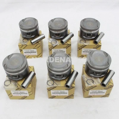 Toyota Supra 1993-1998 JZA80 Turbo 2JZGTE OEM Genuine Piston SET 13101-46091 x6 - Image 1 of 3
