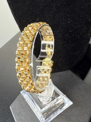 Pulsera Italia Vintage Plata de Ley 925 Eslabón Tejido Milor Foto 1 de 4