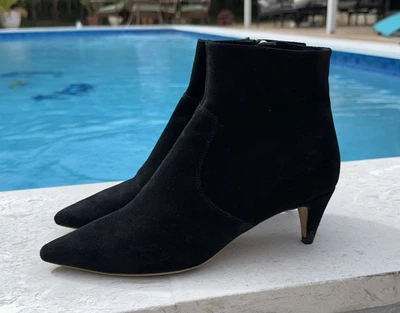 BOTÍN ISABEL MARANT Derst NEGRO GAMUZA CREMALLERA LATERAL TACÓN DE GATITO PUNTA PUNTIAGUDA Talla 38 Foto 1 de 4