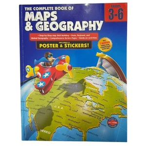 Maps & Geography The Complete Book Grades 3-6 Homeschool Poster And Stickers - Bild 1 von 8