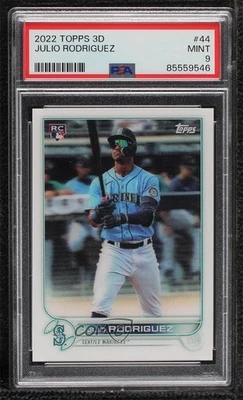 2022 Topps On Demand 3D Julio Rodriguez #44 PSA 9 MINT Rookie RC - Image 1 of 2