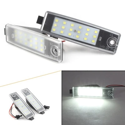 White LED License Plate Light Lamps For Toyota Hiace H200 Rav4 Vanguard ABS - Image 1 of 4