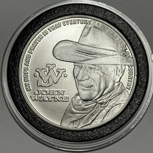 John Wayne The Duke Collector Coin 1 Troy Oz .999 Fine Silver Rare Round Medal - Picture 1 of 14