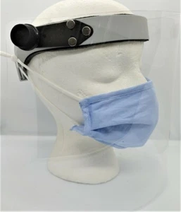 Loupes, LED Lights and HD Cameras Headband with face-shield (Color Gray) - Picture 1 of 9