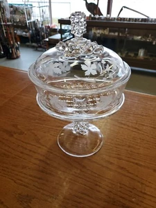 Ripley EAPG Pavonia Pineapple Oak Leaf Etched Compote 13"x8.25". - Picture 1 of 11