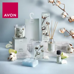 Avon Fresh Cotton Candle, Scented Sachet, Wax Melts, Reed Difuser, Fragrance Oil - Picture 1 of 16