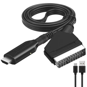 Scart to HDMI Converter, Audio Video Adapter für HDTV/DVD/Set-Top-Box/PS3/PAL - Picture 1 of 6