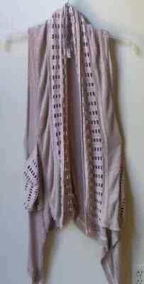 NEW MONORENO Open Front Drapey Sleeveless Sweater S Foto 1 de 4