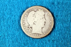 ESTATE FIND 1913 Barber Quarter!! #F0882 - Picture 1 of 2