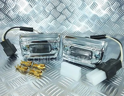 COROLLA KE70 TE71 TE72 E70 KE75 NUMBER LICENSE PLATE LIGHT LAMP CHROME   - Image 1 of 2