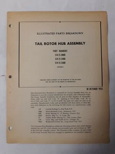 Sikorsky Tail Rotor Hub Assembly Illustrated Parts Breakdown 1953 Original - Picture 1 of 5