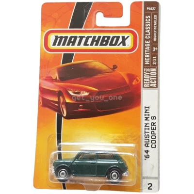 NEW 2008 Matchbox '64 AUSTIN MINI COOPER S Green Car Heritage Classics 2/11 1:64 - Image 1 of 4