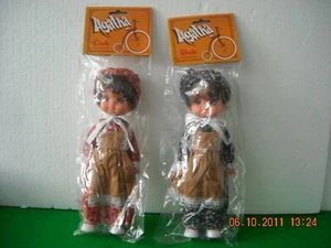 BAMBOLA AGATA CON LUNGO VESTITO E CUFFIA ANNI '80 - Picture 1 of 1