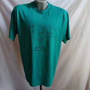 Vintage T-shirt Single Stitch XL 90s Family Reunion Hand Drawn Graphic Green USA - Picture 1 of 6