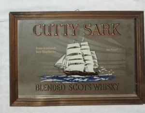 QUADRO A SPECCHIO PUBBLICITARIO CUTTY SARK BLENDED SCOTS WHISKY PUB BAR - Imagen 1 de 2
