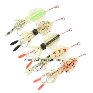UV Luminous squid soft bait deep sea fishing Lure  Snapper soft bait 10cm-15cm - Picture 1 of 19