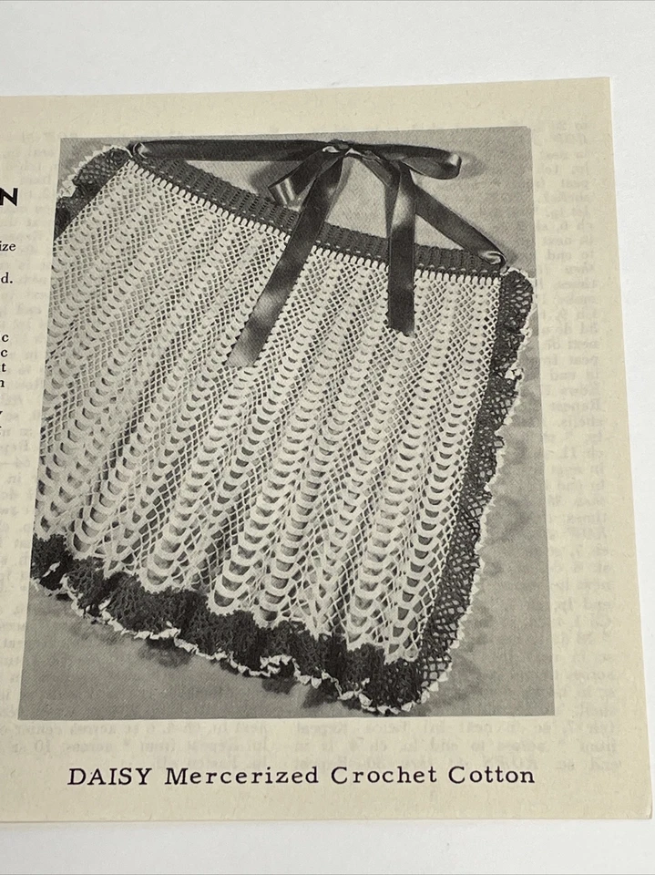 Lily Crocheted Apron Crochet Pattern D14 - Image 1 of 4