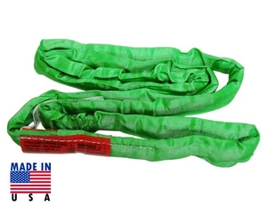 USA Made Green 12 FT Endless Round Lifting Sling Crane Rigging Recovery 5,300 lb - Picture 1 of 1