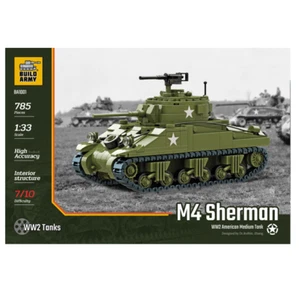 Build Army B1001 M4 Sherman US Tank 1:33 Scale Brick Building Kit - Bild 1 von 1