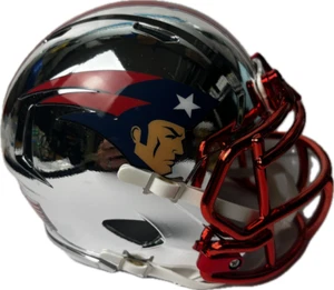 New England Patriots Chrome Mini Helmet - Picture 1 of 6