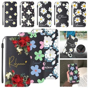 Flower Personalized Wallet Case Leather Cover For iPhone 16 Pro Max 14 13 12 15 - Picture 1 of 108