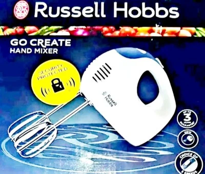 Russel Hobbs | Mezclador de mano | Go Create | (Nuevo) | (SELLADO) | Blanco | 5 velocidades |  Foto 1 de 4