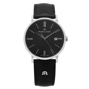 Maurice Lacroix Eliros 38mm Steel Black Dial Quartz Mens Watch EL1087-SS001-310 - Picture 1 of 5