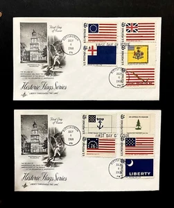 StampTLC US 1354a Liberty Appeal Heaven Hope Tread Colonists State Flag FDC 1968 - Picture 1 of 1