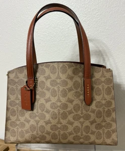 Coach Charlie Carryall 28 Small Tote Coated Canvas and Leather Style No 32749 - Picture 1 of 11